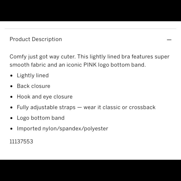 NWT PINK Victoria’s Secret Logo Sports Bra in M - Picture 6 of 7